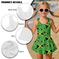 thumbnail image 4 of FOR U DESIGNS Girls One Piece Swimsuit with Skirt Sleeveless Summer Swimwear Skirted Bathing Suit for Kids 3-13 Years, Jamaica Flag, 4 of 7