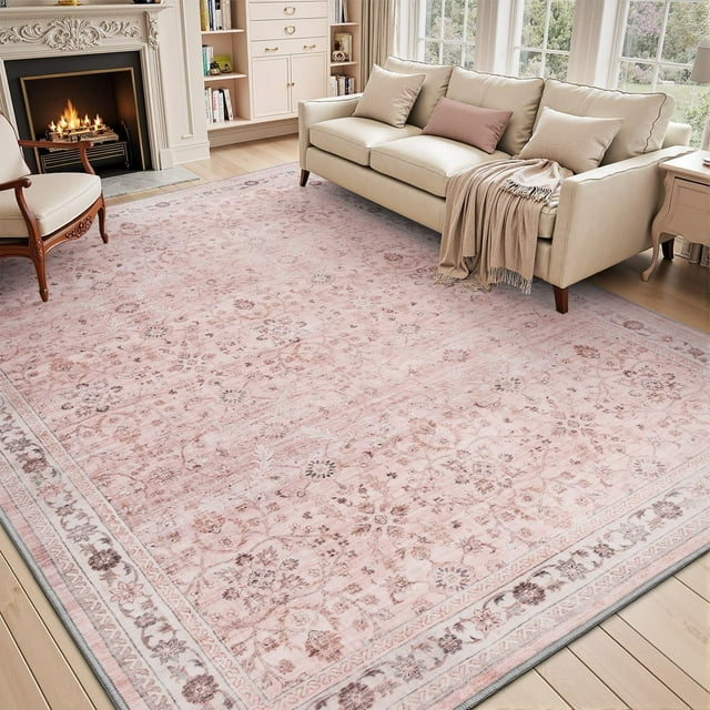 -Soft Area Rug X Rugs for Living Room-Vintage Distressed Printed Living Room Rug-Non Slip Carpet Bedroom Decor-Machine Washable Rugs for Bedrooms Dining Room Home Decor