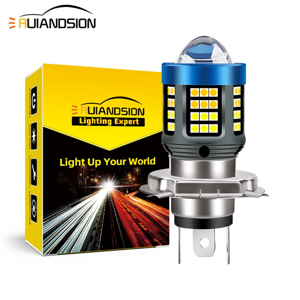 Ruiandsion H4 LED Bulb Powerful Illumination for Motorcycles, Cars, and Trucks 1280V