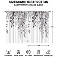 thumbnail image 2 of Grey Plant Leaves Curtains-blackout Curtains Bedroom Decor Living Room Darkening Grommet Window Drapes 2 Panels Set 41"x63", 2 of 2
