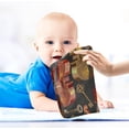 thumbnail image 5 of 5 PCS Violin and Golden Keys Baby Muslin Washcloths, Embroidery Style Soft Absorbent Face Towel Burp Cloths Cotton Bath Wipes Infant Wash Cloth for Newborn Boys Girls, 5 of 7