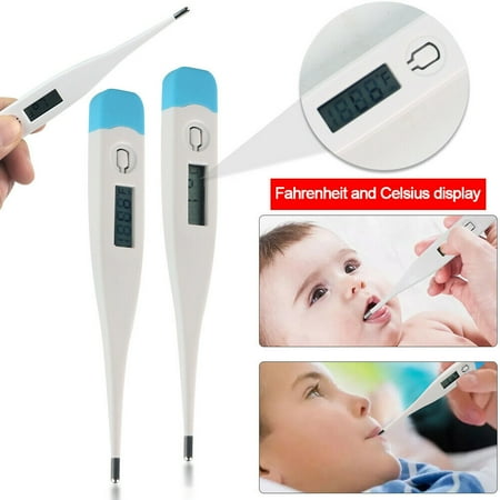 Cocobaby 10pcs Digital LCD Oral Thermometer for Adults Kids Babies Fever Testing Oral Armpit or Rectal Temperature Reading