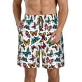 thumbnail image 1 of Balery Colorful Flying Butterflies Traje de Baño Estilo Hawaiano para Hombre, Shorts de Secado Rápido con Bolsillos-3X-Large, 1 of 6