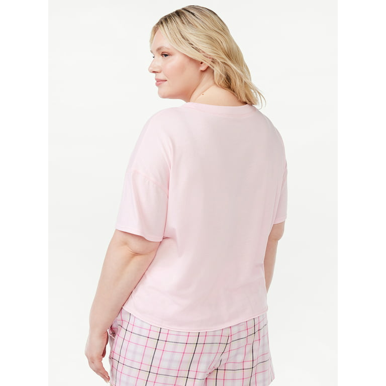 Joyspun Women's Graphic Sleep T-Shirt, Sizes S to 3X 