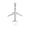 White, variant on 10k Rose Gold Airplane Travel Charm Pendant Necklace (PENDANT ONLY)