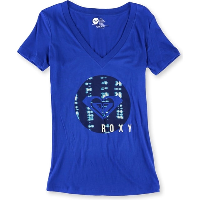 Camiseta gráfica Roxy High Tide para mujer, azul, talla mediana Roxy Camiseta gráfica
