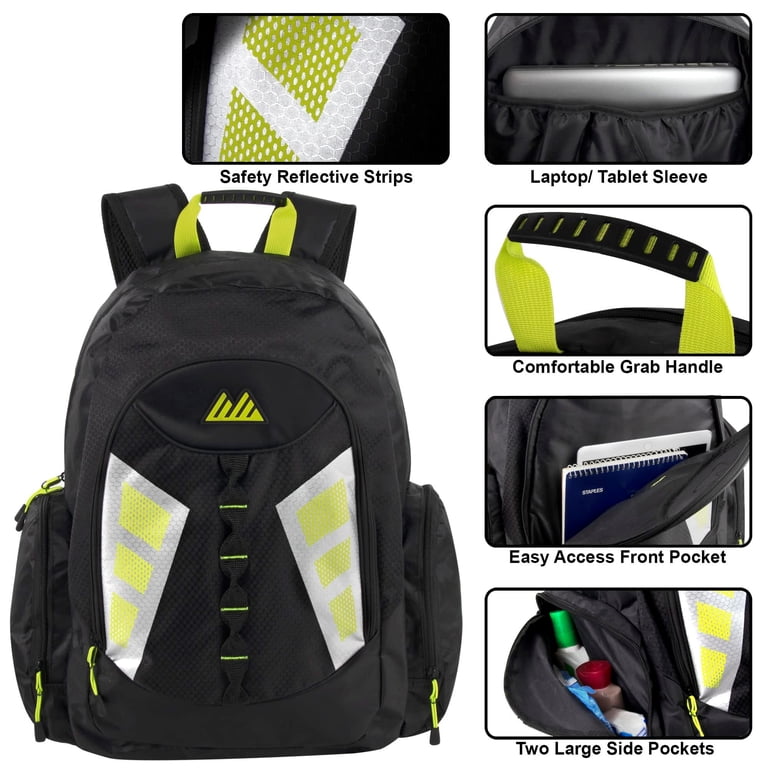 Waterproof Laptop Backpack for Women with Reflective Strips & Luggage Strap Amazon.com: RAINSMORE Laptop Backpack 17 Inch Travel  main image 3