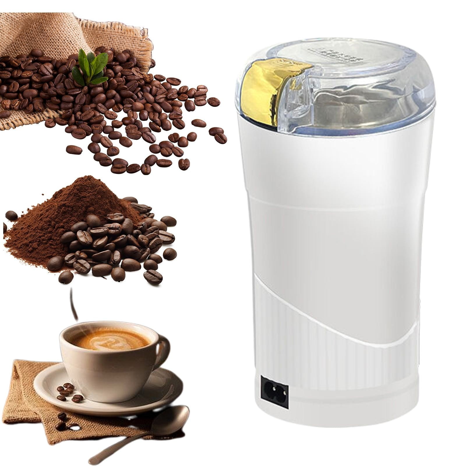 XKHAZA Coffee Grinder, Electric Coffee Grinder, Quiet Spice Grinder, One Touch Coffee Mill for Beans, Spices and More, with Clean Brush, Stainless Steel