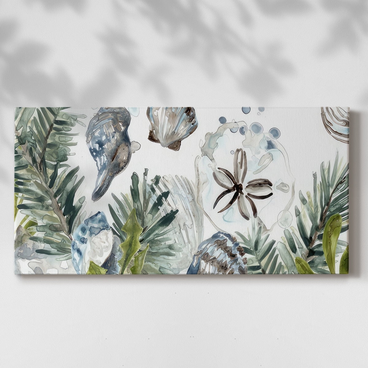 Coastal Christmas Shell Collection D- Gallery Wrapped Canvas