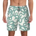 thumbnail image 2 of Goofa Hand Drawn Snake Printed Men's Swim Trunks Board Shorts Quick Dry Mens Swimming Trunks with Compression Liner,Breathable Fit Hawaii Beach Shorts-Large, 2 of 9