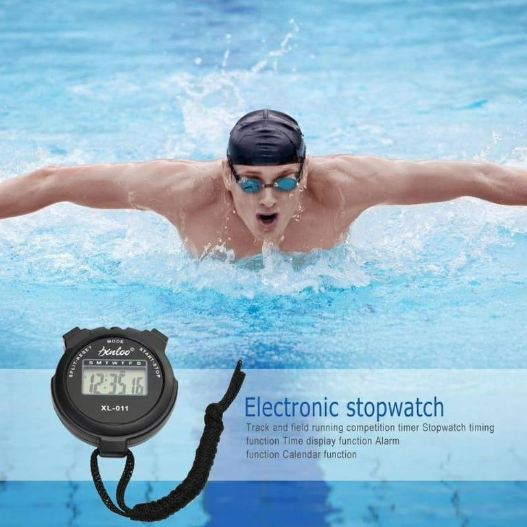 SagaSave Electronic Sport Stopwatch Timer LCD Time Display with Date Time  and Alarm Function for Coaches Referees