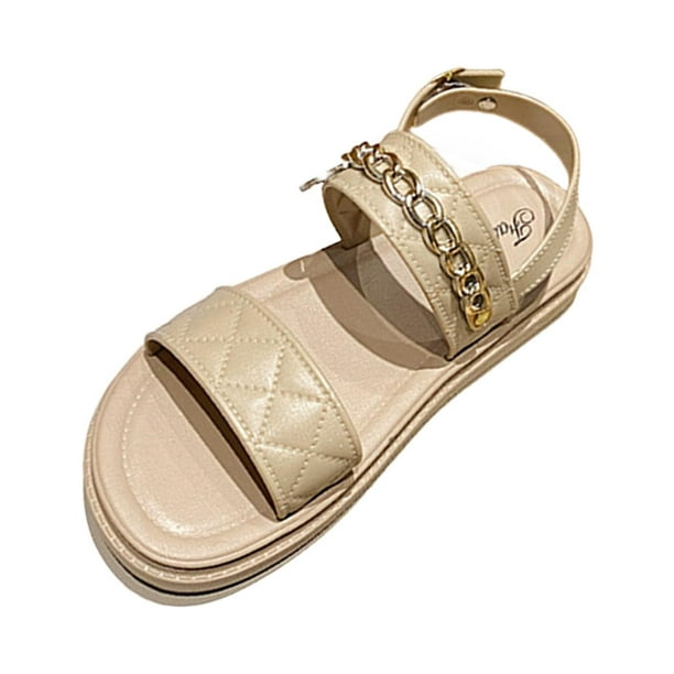 Sandalias de playa para mujer, zapatillas de almohada para fiesta en la piscina, ducha de viaje, interior y exterior Caqui
