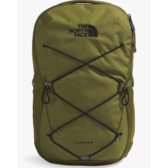 The North Face Jester Backpack Everyday Laptop Forest Olive Light Heather/Tnf Black OS