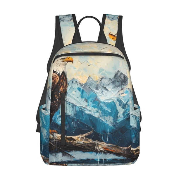 Balery Iceberg Bald Eagle Mochila ligera para hombre y mujer: duradera e impermeable, ideal para la escuela, el trabajo, viajes y uso diario.