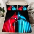 thumbnail image 2 of Manfei Gamer Gaming Twin Sheet Sets,Modern Gamepad Twin Fitted Sheet,Blue Red Black Flat Sheet For Teens,Breathable Home Decor,3pcs, 2 of 7