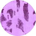 thumbnail image 1 of Ahgly Company Indoor Round Abstract Purple Modern Area Rugs, 5' Round, 1 of 4