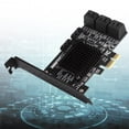 thumbnail image 4 of Tarjeta SATA de 8 Puertos, Tarjeta de expansión de Controlador PCI-E a SATA 3.0 con Soporte de Perfil bajo, Tarjeta de expansión de Interfaz SATA3.0 para Windows 7/8/XP/10 EOTVIA No, 4 of 6