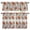 Beige, variant on 3 Piece Kitchen Curtains and Valances Set Boho Geometric Cafe Curtains 24 Inch Length Modern Abstract Sun Lines Black Valance & Tier Curtain for Living Room Bedroom Small Window 54"x18"+27"x24"*2