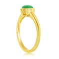 thumbnail image 2 of Daily Delight TheJewelryHut Designer Sterling Silver 8mm Round Jade Ring - Gold Plated, 2 of 2