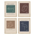 thumbnail image 4 of PixonSign Framed Wall Art Mid-Century Animals Sketch Variety Posters, Set of 4 Colorful Abstract Renaissance Canvas Prints, Rustic Cozy Zen Wall Décor for Home Decor - 11"x14" Natural, 4 of 5