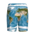 thumbnail image 5 of Fotbe Earth View World Map Pajama Shorts for Men, Men's Pajama Bottoms, Sleepwear,Short Pajama Pants-3X-Large, 5 of 9