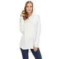 thumbnail image 4 of ZAMONG Women's Hoodie with Drop Shoulder,insert at sides,Stretched Lightweight French Terry, 4 of 4