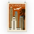 thumbnail image 3 of Los Angeles, California, Woodblock (16x24 Giclee Gallery Art Print, Vivid Textured Wall Decor), 3 of 3