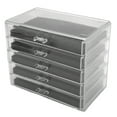 thumbnail image 1 of Cajón de almacenamiento para joyería de 5 capas, caja de acrílico transparente para escritorio, cajón de almacenamiento para cosméticos y maquillaje, 1 of 5