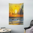 thumbnail image 1 of Ocean Tapestry, Morning at the Beach in Brazil the Sun Rays Through The Clouds over Sea Sunset Image, Wall Hanging for Bedroom Living Room Dorm Decor, 40W X 60L Inches, Orange Gray, by Ambesonne, 1 of 2