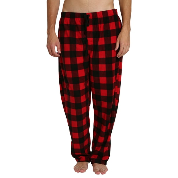 SLEEPHERO - Adult Mens Fleece Big and Tall Pajamas Jammies Pants Black ...