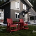 thumbnail image 2 of Wildridge Contemporary High Adirondack Chair, Cardinal Red - All-Weather Recycled Plastic Furniture for Patio, Deck, Lawn, 2 of 4