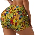 thumbnail image 2 of Kdxio Dancing African Womens Print Workout Shorts for Women Seamless Soft Smooth Gym Yoga Scrunch Active Shorts, 2 of 5