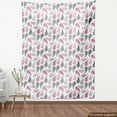 thumbnail image 4 of Ambesonne Geometric Fabric by the Yard Upholstery, Persian Teardrop, 1 Yard, Pink Grey White, 4 of 5