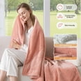 thumbnail image 6 of ELEKA Heated Electric Blanket 50'' x 60'', Throw Size Flannel Material with 8 Heating Levels & 8H Auto off, Pink, 6 of 8