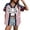 White4, variant on Women's American Flag Button Down Shirt Patriotic USA Short Sleeve Shirts 4th of July Baseball Tee Top