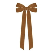 Large Velvet Christmas Bows, Pre-Tied Wired Rustic Wreath Bows for Xmas Tree Topper, Vintage Velvet Ribbon Bows for Christmas Garland Staircase Door Indoor Outdoor Holiday Home Decorations