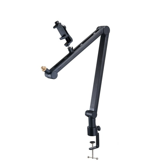 KFFKFF 360° Microphone Boom Arm with Desk Clamp, Compatible Mic Stand for 3/8" to 5/8" Adapter, Suitable for Recording Equipment like Blue Yeti, Hyperx Quadcast, Snowball, SM7B, and Audio Technica