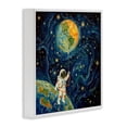 thumbnail image 2 of Stupell Industries Contemporary Astronaut with Earth Balloon White Framed Giclee Art, 24 x 24, by Angie Hawke, 2 of 8