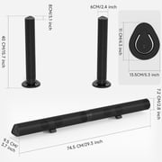 VIPQV Sound Bar for Smart TV, 2CH Detachable TV Sound Bar with Subwoofer, Bluetooth/AUX/Opyical/USB Connection,2-in-1 Home Theater Surround Sound