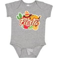 thumbnail image 3 of Inktastic Fiesta with Sombrero Taco Cactus Lime Red Pepper and Guitar in Background Boys or Girls Baby Bodysuit, 3 of 5