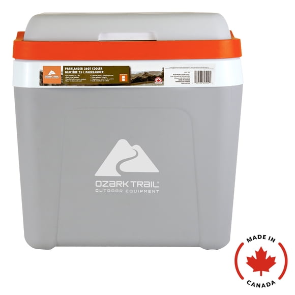 Ozark Trail Ice Chest Cooler 26QT, Hard Sided Portable Cooler 25L, 32 Can Capacity