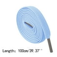 thumbnail image 4 of Domzle No Tie Flat Shoe Laces for Sneakers Metal Lock Shoelaces Without Ties Elastic Widened Flat No Tie Shoelace For Shoes Light Brown, 4 of 8