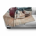 thumbnail image 3 of Bowling Party Soft Flannel Fleece Throw Blanket, Close up Bowling Shoes with Purple Ball on an Alley Indoor Activity Hobby, Cozy Plush for Indoor and Outdoor Use, 60" x 80", Multicolor, by Ambesonne, 3 of 6