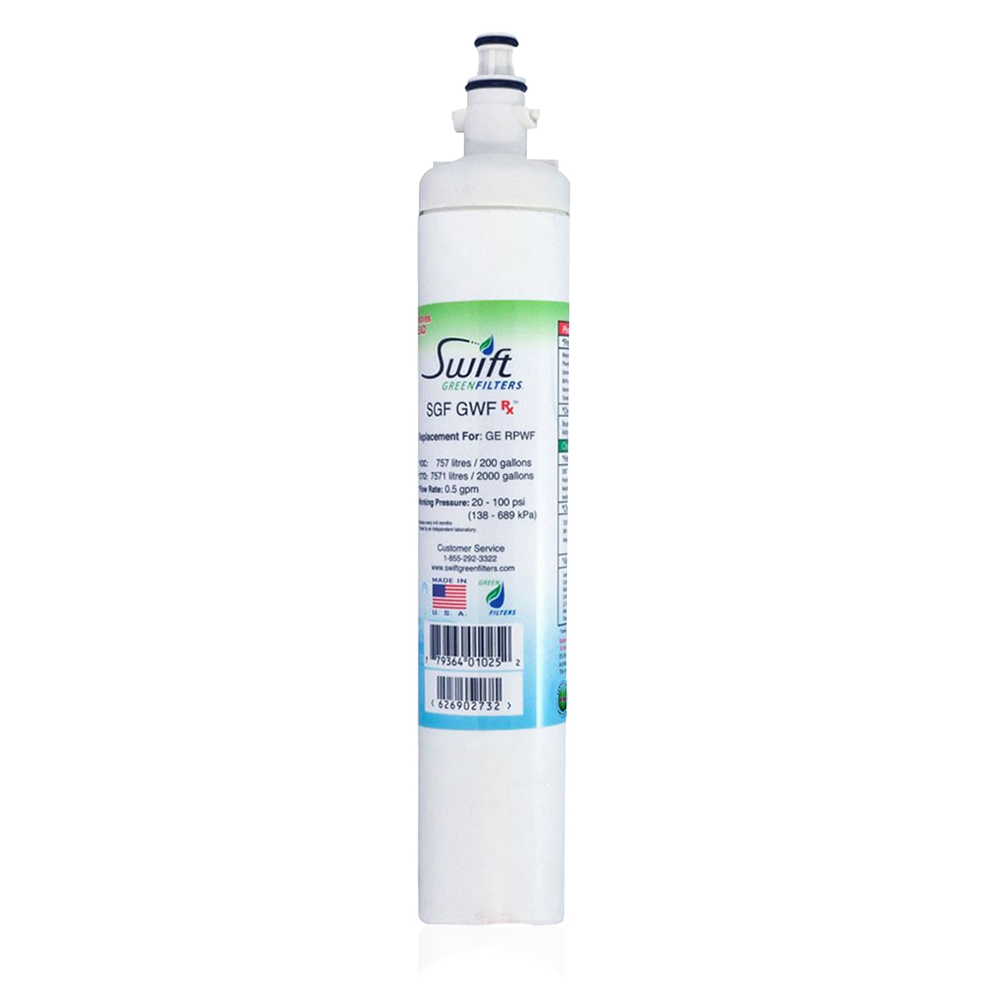 Swift Green Filters SGF-GWF Rx Pharmaceutical Replacement for GE RPWF Refrigerators Water Filters