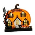 thumbnail image 5 of Tachiuwa Halloween Lighted Pumpkin Table Decoration for Fireplace Window Sill Display 23cmx5.3cmx22.5cm, 5 of 10