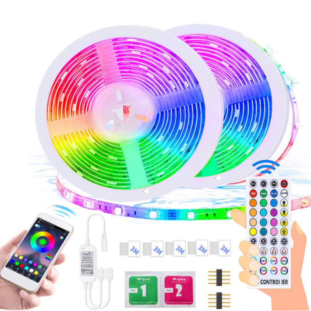 300 LEDs SMD 5050 APP Controlled Neon Strip Light for Bedroom TV Gaming Room Party Bluetooth Led Strip Lights 32.8ft Color Changing RGB Light Strips Music Sync 