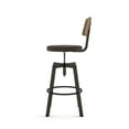 thumbnail image 3 of Amisco Symmetry Adjustable Stool - Dark Brown Grey Polyester / Dark Grey Metal / Brown Wood, 3 of 10