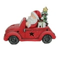 thumbnail image 2 of Northlight 15" Red and White Santa Claus Driving Vintage Beetle Christmas Tree Table Top Decoration, 2 of 3