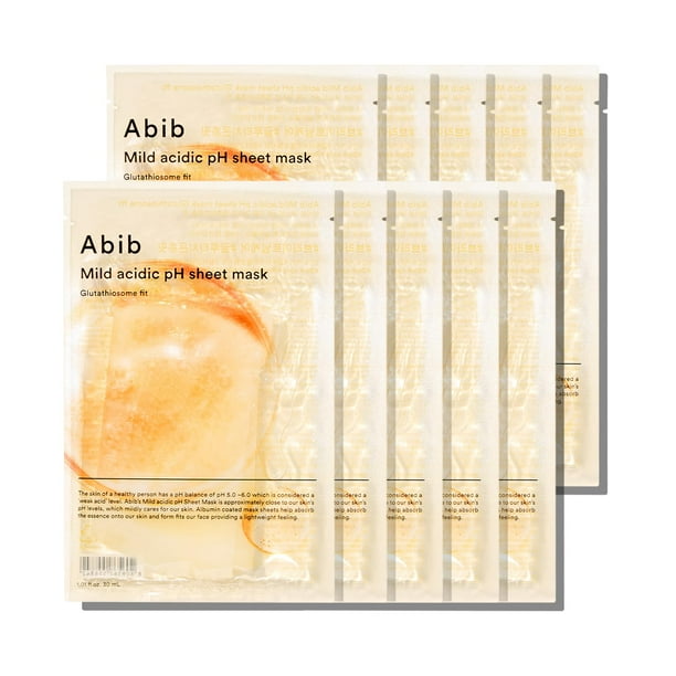 Mascarilla Facial Abib Ácido Suave pH Glutathiosome Fit (10 Hojas)