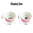thumbnail image 2 of Minimalist gray 3.8L Cuenco de cerámica para gatos, alimentador para mascotas, cuenco de alimentación de comida y agua para gatitos y cachorros, 2 uds., 2 of 5